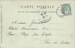 VINTAGE POSTCARD Arromanches les Bains the Large Hold one day of Storm