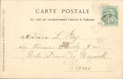 Catedral de la POSTAL de la VENDIMIA de la puerta más situada más al sur de Bayeux