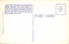 MODERN CARD New York City RCA Building in Rockfeller Center At night