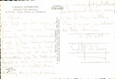 POSTAL MODERNA iglesia San Pablo y Cathedrale de Estrasburgo