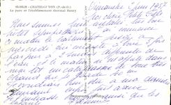 POSTAL MODERNA Chatelguyon el parque y el establecimiento hidropático Henry
