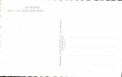 POSTAL MODERNA Le Havre el jardín santo Roch