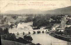 VINTAGE POSTCARD Montrejeau Seen On the Valley Of the Garonne and Polignan