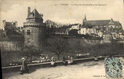 VINTAGE POSTCARD Valves the Tower of the Constable and the Walls Children Folklore