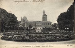 POSTAL Lisieux de la VENDIMIA el jardín público y el museo