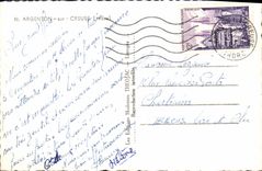 Plata de níquel de la POSTAL de la VENDIMIA en la iglesia hueco Saint Benoit del banco izquierdo