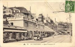 CPA Le Treport Quai Francois 1er Automobile 