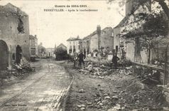 VINTAGE POSTCARD Fenneviller After the Militaria Bombardment