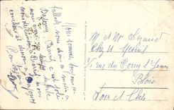 VINTAGE POSTCARD Biarritz Efiet de Vagues with the Old Port