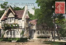 VINTAGE POSTCARD Paris Bois de Boulogne the Farm of the Pre Catalan