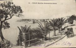 VINTAGE POSTCARD Toulon Mourillon Boulevard of the Littoral