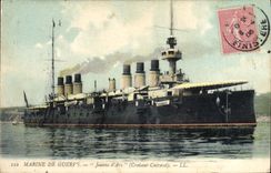 CPA Marine De Guerre Jeanne d'Arc Croiseur Cuirasse Bateau