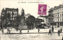 POSTAL Lille de la VENDIMIA el lugar de Richebe