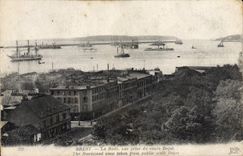 CPA Brest La Rade Vue Prise du Cours Dajot Bateaux