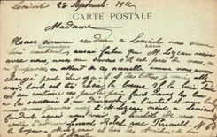 Chica joven de la POSTAL de la VENDIMIA del folklore de la mujer de Lorient