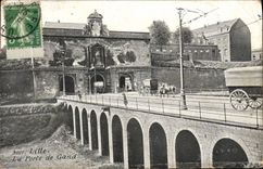 POSTAL Lille de la VENDIMIA la puerta de Gante