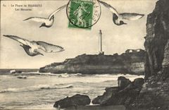 CPA Le Phare de Biarritz Les Mouettes Phare