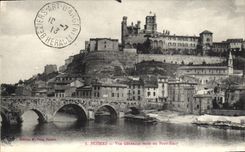 VINTAGE POSTCARD Beziers View Taken Of the New Bridge