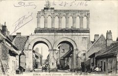 CPA Autun Porte d'Arroux Ensemble Cote de l'entree