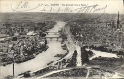 CPA Rouen Vue Generale Vers la Seine