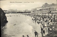 CPA Biarritz Pittoresque Grand Plage