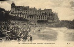 CPA Biarritz Le Casino Belleuve et Coucher du Soleil