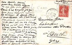 Tranvía de Londres del terraplén de Boadlcea Thames de la POSTAL de la VENDIMIA