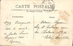 CPA Tours La Gare Tramway