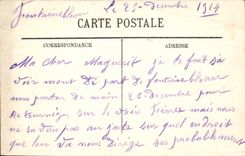 VINTAGE POSTCARD Fontainebleau the Place of the Stage to the Wines