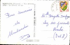 MODERN CARD Montaudin Seen the Castle of the Lake