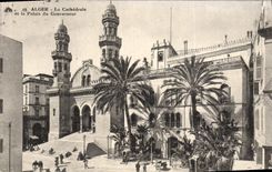 CPA Alger La Cathedrale et le Palais du Gouverneur