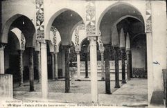 La POSTAL Argel Palais de la VENDIMIA del verano de la corte Moorish del gobernador de la voluntad dota