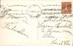 CPA Palais de Fontainebleau La Grille d'Honneur et la Cour des Adieux