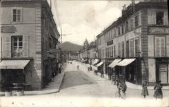 CPA Rue Soldat Velo Militaria