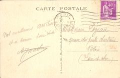 VINTAGE POSTCARD Paris Seen On Louvre and the Carousel