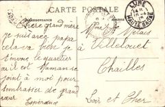 VINTAGE POSTCARD Entered Lure Of the District of Cavalry Departure for the train of Militaria operation