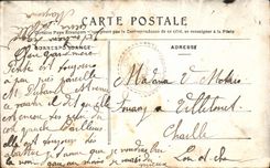 VINTAGE POSTCARD Palate of Fontainebleau the Library