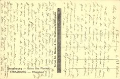 Baños de Estrasburgo de la POSTAL de la VENDIMIA de las plantas