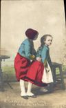 VINTAGE POSTCARD Children zouaves