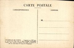 VINTAGE POSTCARD Citadel of Corte
