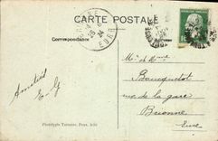 VINTAGE POSTCARD Najac Seen of the Station as the crow flies and the bridges on Aveyron