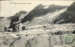 VINTAGE POSTCARD Glacier of Tre the Head