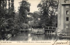 POSTAL Chartres de la VENDIMIA el Eure con el molino de la barra