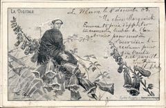 CPA La Digitale Folklore