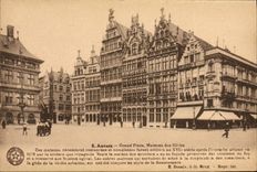 Lugares magníficos Malsons de Amberes de la POSTAL de la VENDIMIA de Gildes