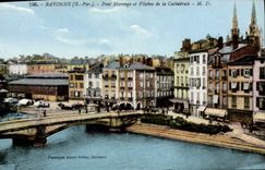 CPA Bayonne Pont Marengo et Fleches de la Cathedrale