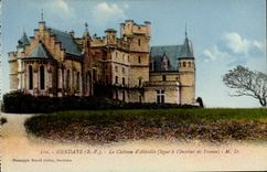 VINTAGE POSTCARD Hendaye the Castle of Abbadia bequeaths to the Institute of France