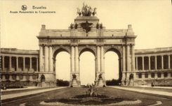Arcada monumental de Bruselas de la POSTAL de la VENDIMIA del quincuagésimo aniversario