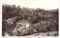 VINTAGE POSTCARD Valley of Hollow the Surroundings of Fersslines Bridge of Puy Rageau on the small Hollow one