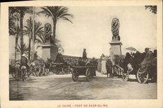 VINTAGE POSTCARD Cairo Bridge De Kasr El the Nile Egypt Egypt